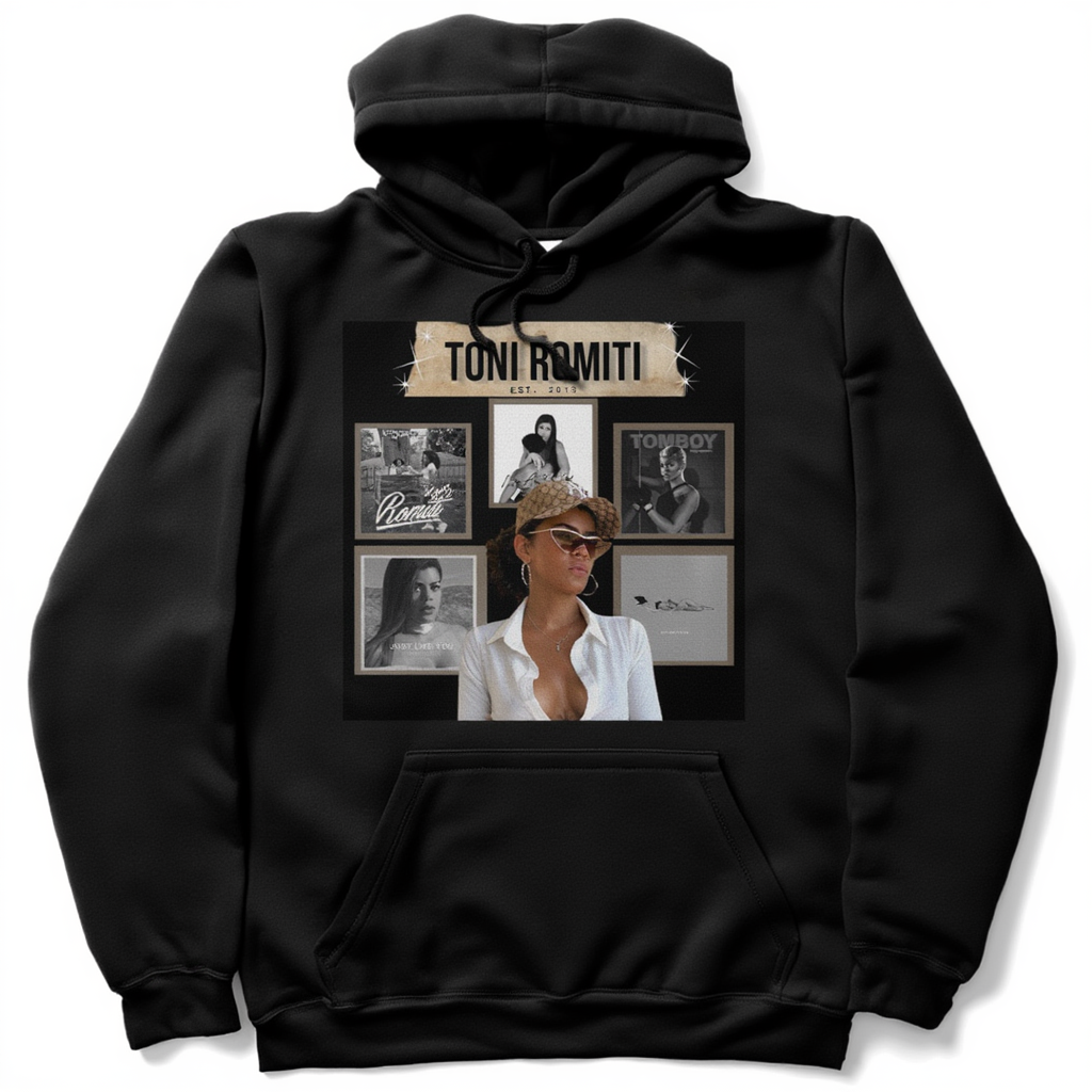 BLACK Toni Hoodie with Rhinestones